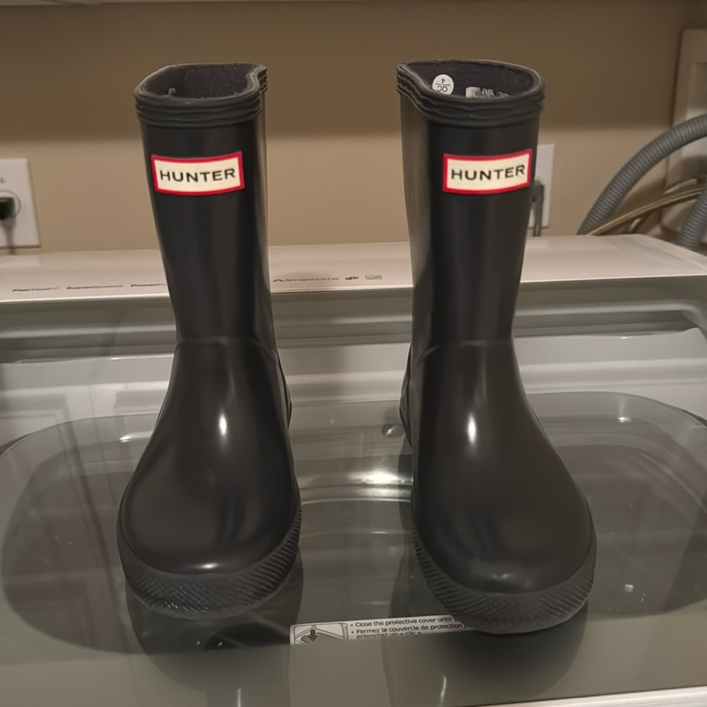 Hunter Kids Black Rain Boots